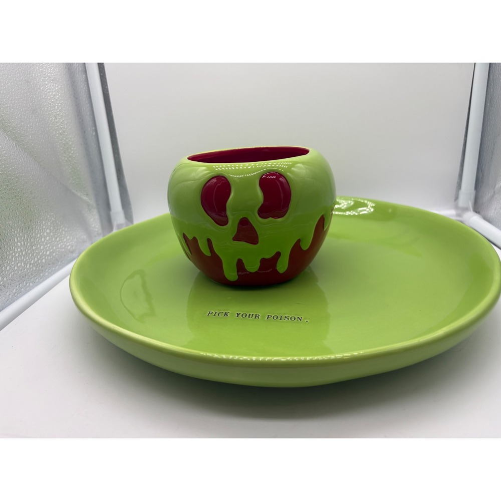 Rae Dunn Disney Villains Poison Apple Chip And Dip Platter Pick Your Poison New